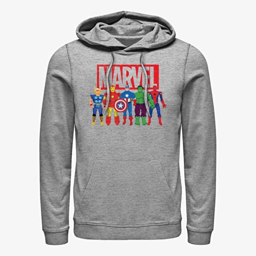 Hoodies and sweatshirts Merch Marvel Avengers Classic Toy Group Unisex Hoodie Heather Grey Queens