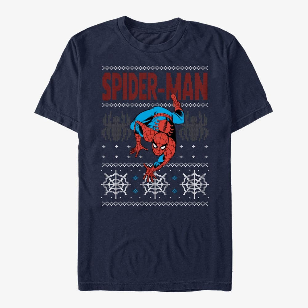 Camisetas Merch Marvel Spider-Man Classic - Ugly Spidey Unisex T-Shirt Navy Blue