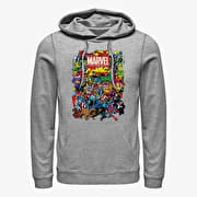 Merch Marvel Avengers Classic - Entire Cast Unisex Hoodie Heather Grey