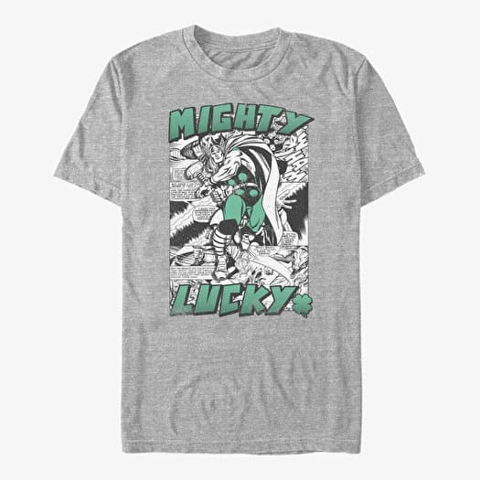 Póló Merch Marvel Avengers Classic - Mighty Lucky Thor Unisex T-Shirt Heather Grey