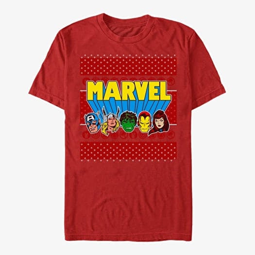 Μπλουζάκι Merch Marvel Avengers Classic - Jolly Avengers Unisex T-Shirt Red