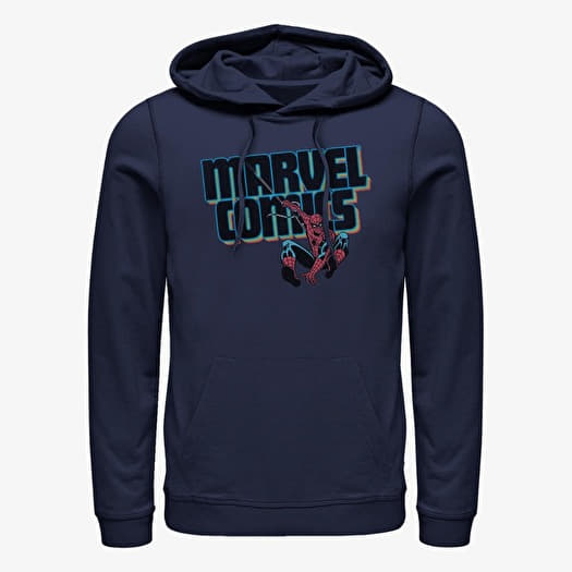 Sweat-shirt Merch Marvel Spider-Man Classic - MARVEL COMICS Unisex Hoodie Navy Blue