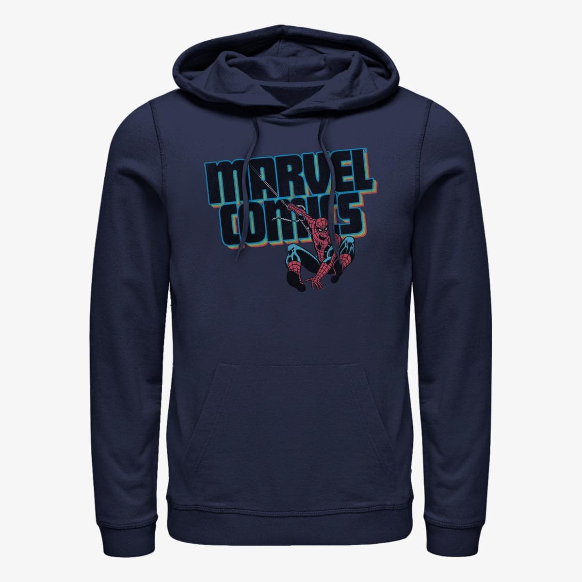 Sweatshirts Merch Marvel Spider-Man Classic - MARVEL COMICS Unisex Hoodie Navy Blue
