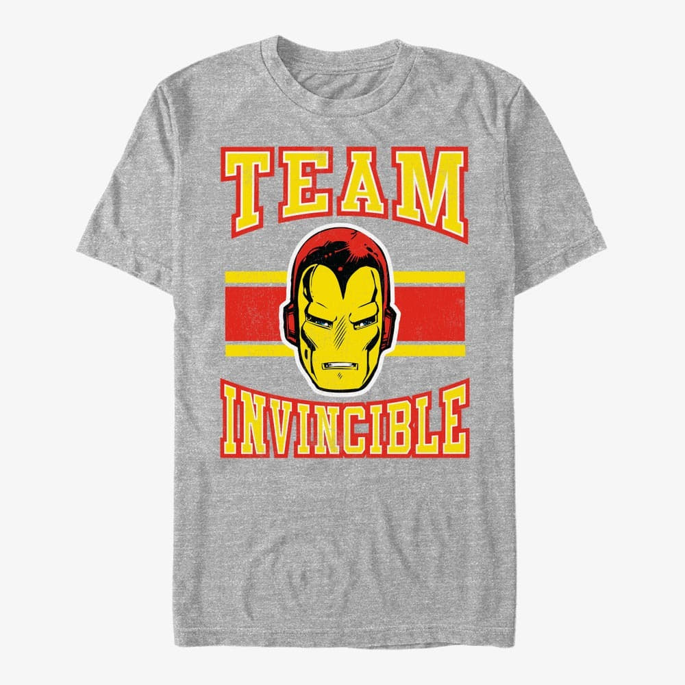 Trička Merch Marvel Avengers Classic - Team Invincible Unisex T-Shirt Heather Grey