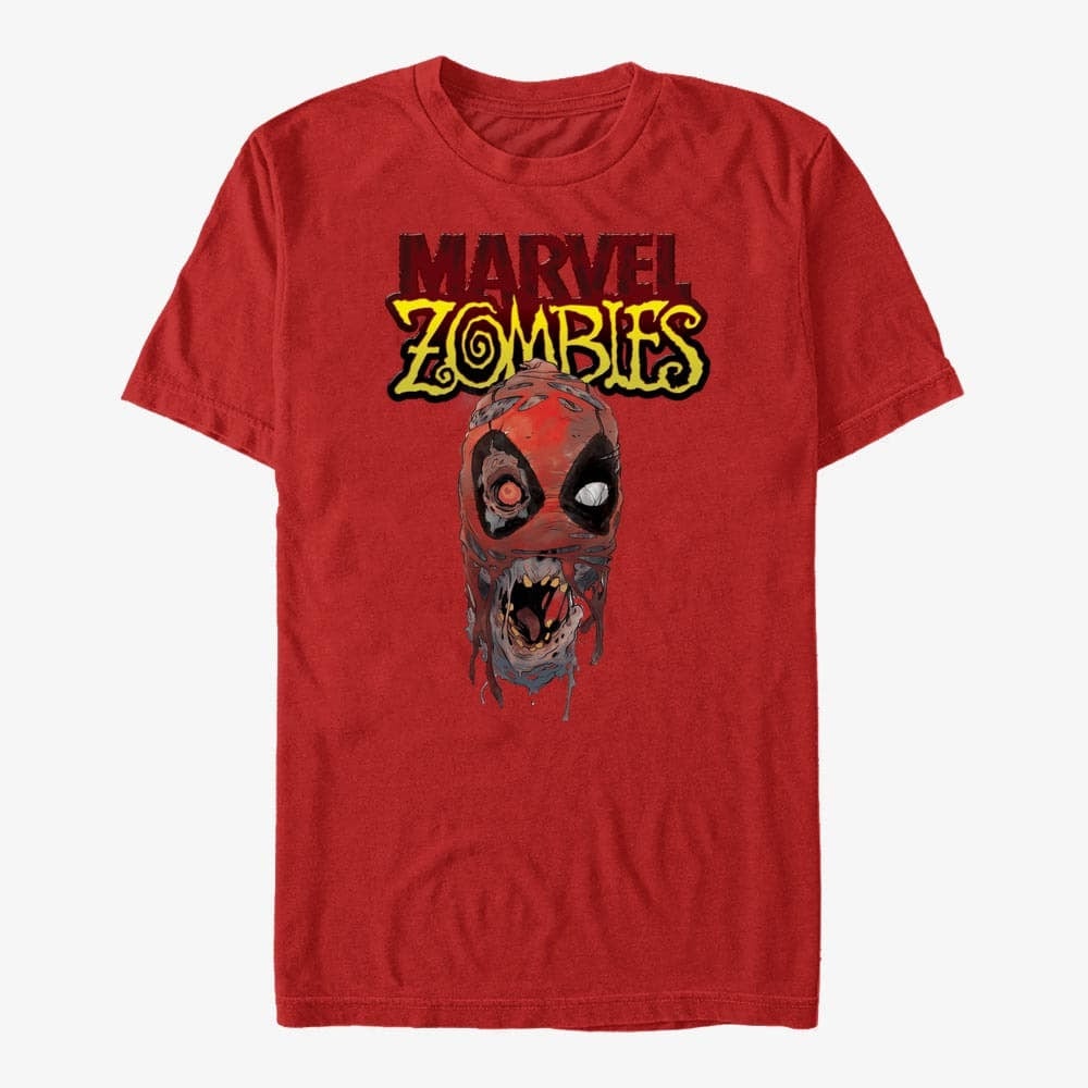 T-särgid Merch Marvel - Head of Deadpool Unisex T-Shirt Red