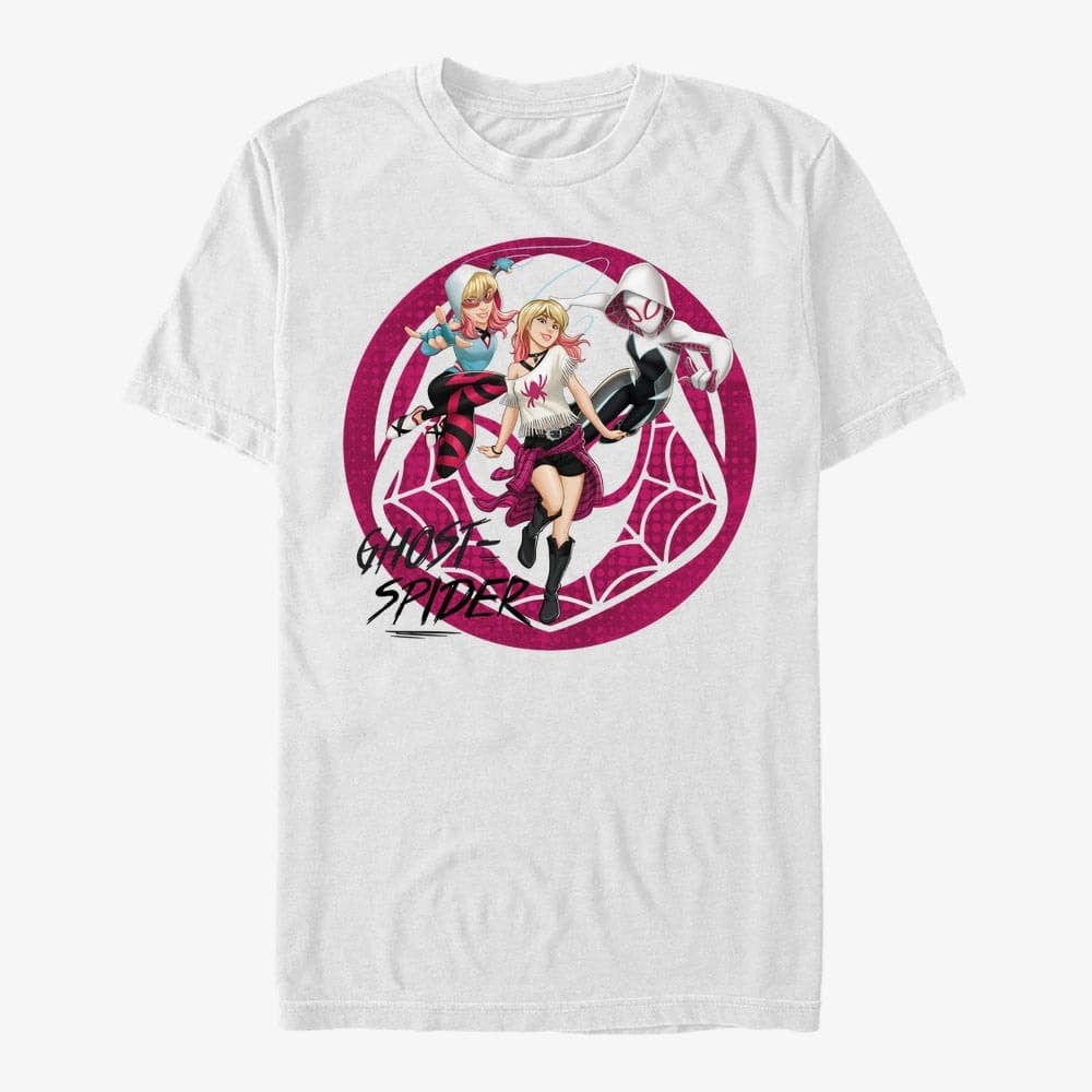 Trička Merch Marvel - Ghost-Spider Costumes Unisex T-Shirt White