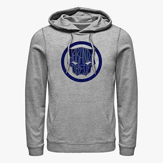 Kampsun Merch Marvel Black Panther: Wakanda Forever - Sigil Phrase Unisex Hoodie Heather Grey