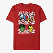 Merch Marvel Avengers Classic - Super Heads Unisex T-Shirt Red
