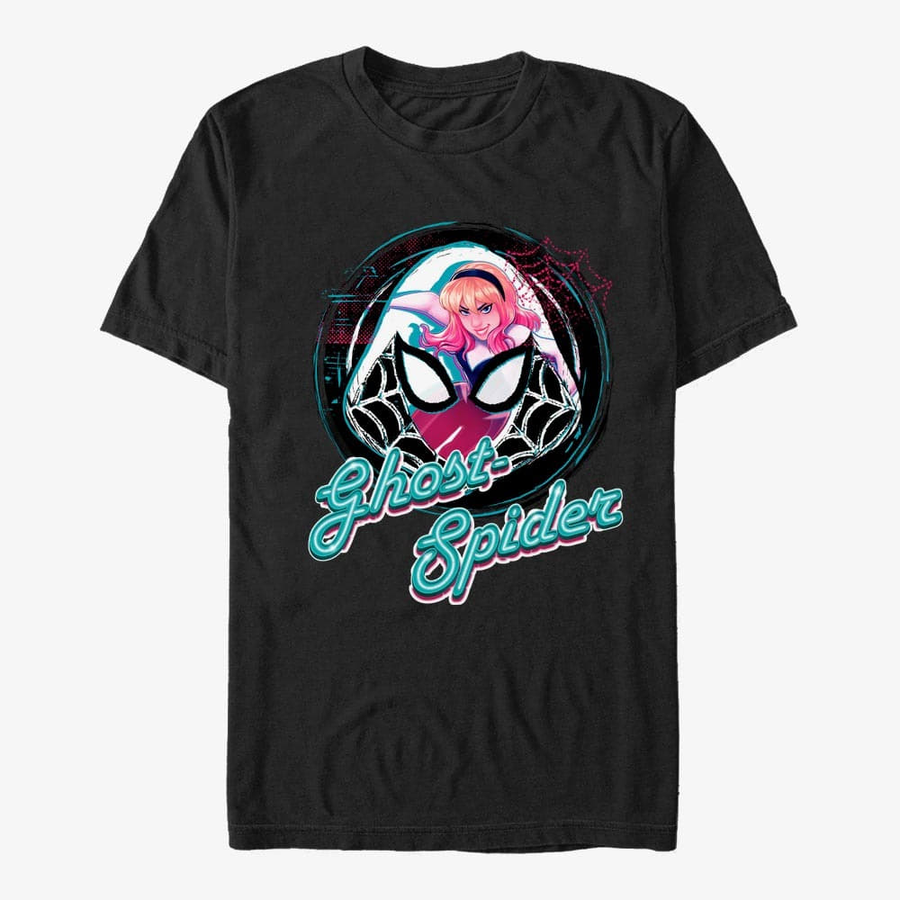 Trička Merch Marvel - Ghost Spider Icon Unisex T-Shirt Black