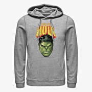 Merch Marvel Avengers - Hulk Face Unisex Hoodie Heather Grey