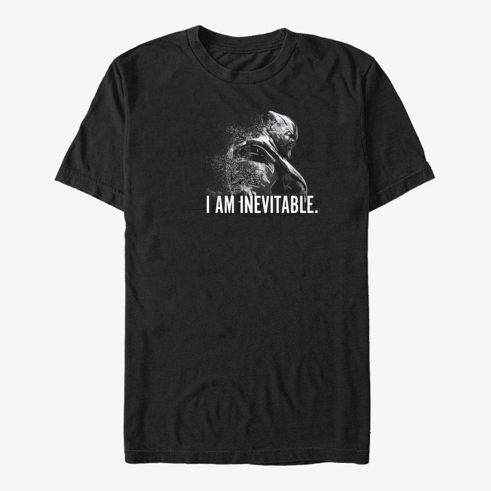 majice kratkih rukava Merch Marvel Avengers: Endgame - Thanos Inevitable Unisex T-Shirt Black