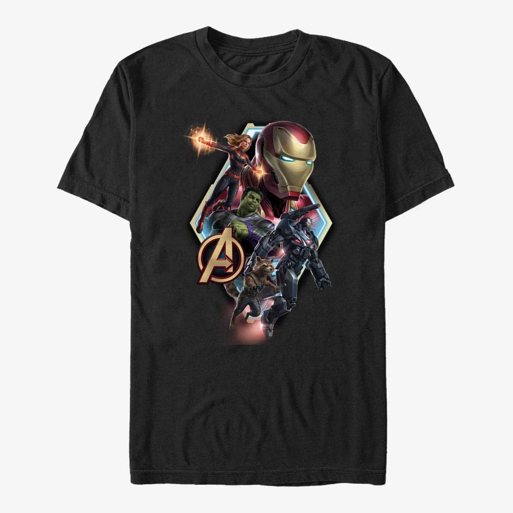 Trička Merch Marvel Avengers: Endgame - Endgame Diamond Shot Unisex T-Shirt Black