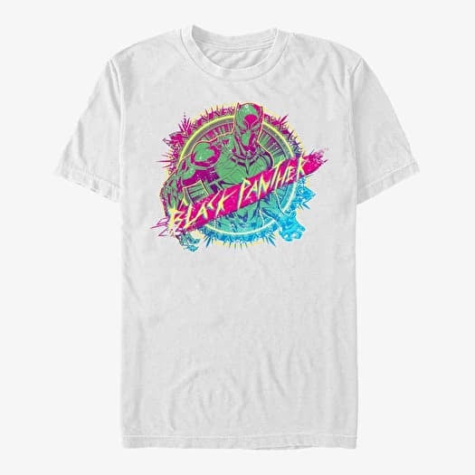 Merch Marvel Avengers Classic - Neon Panther Unisex T-Shirt White