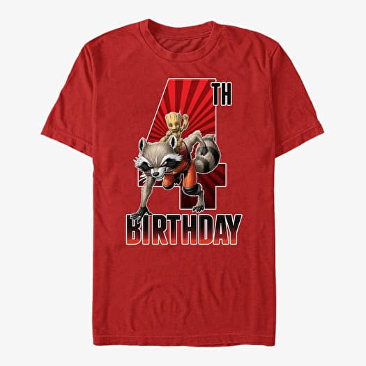 T-shirt Merch Marvel Avengers Classic - Groot 4th Bday Unisex T-Shirt Red