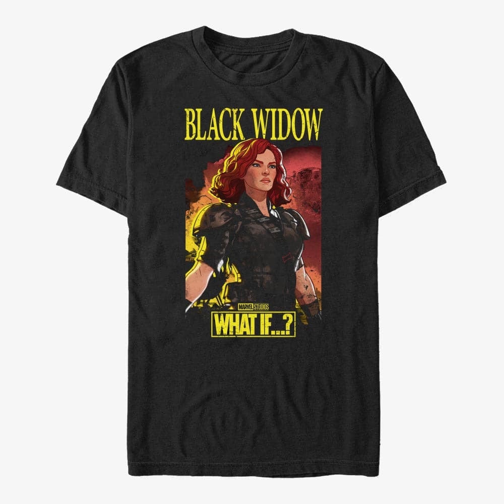 Trička Merch Marvel What If...? - BlackWidow Grunge Unisex T-Shirt Black