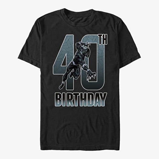 Marškinėliai Merch Marvel Avengers Classic - Black Panther 40th Bday Unisex T-Shirt Black