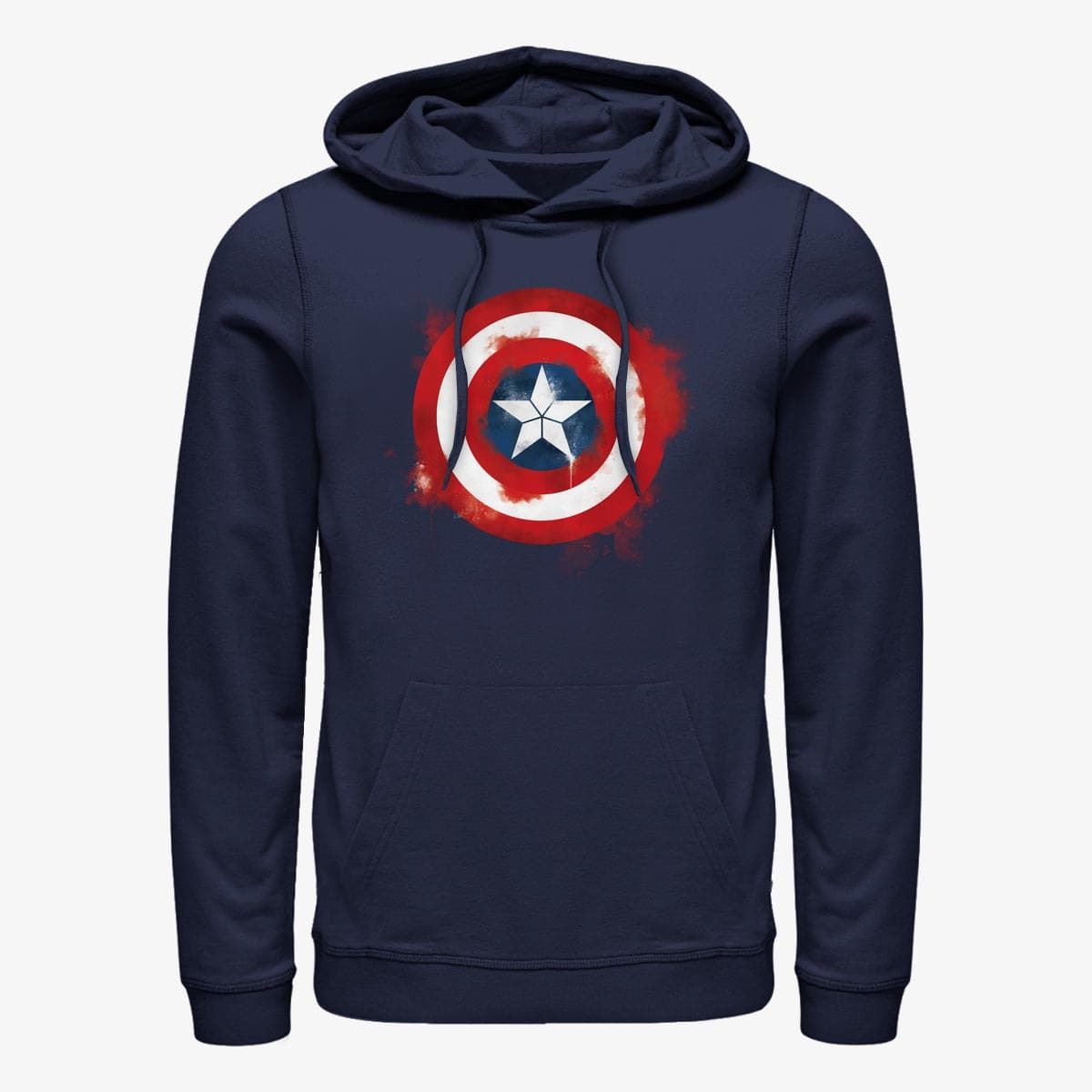 Mikiny Merch Marvel Avengers: Endgame - Captain America Spray Logo Unisex Hoodie Navy Blue