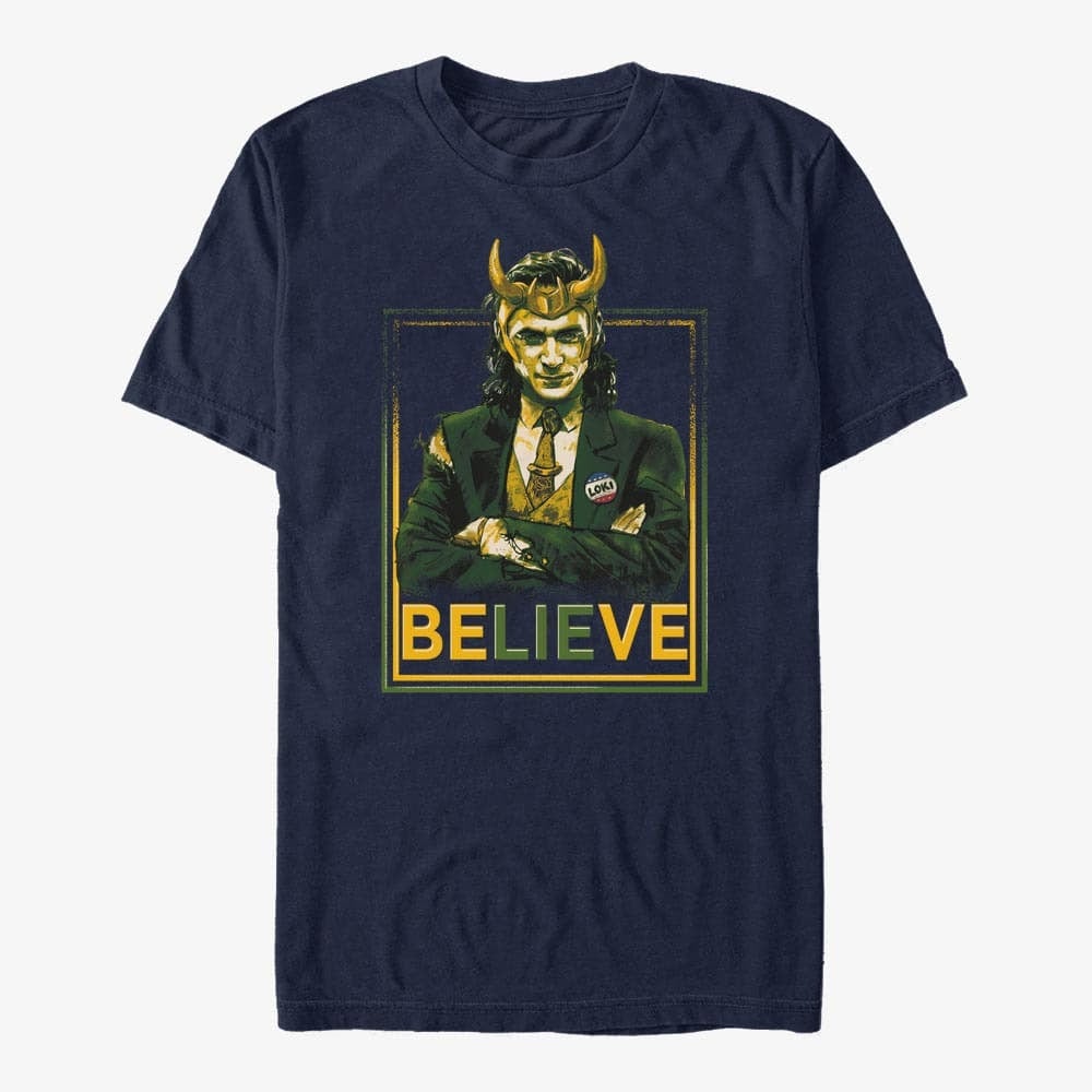 T-shirts Merch Marvel Loki - Political Motive Unisex T-Shirt Navy Blue