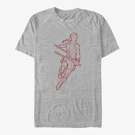 T-shirt Merch Marvel Avengers: Endgame - Black Widow Simplicity Unisex T-Shirt Heather Grey