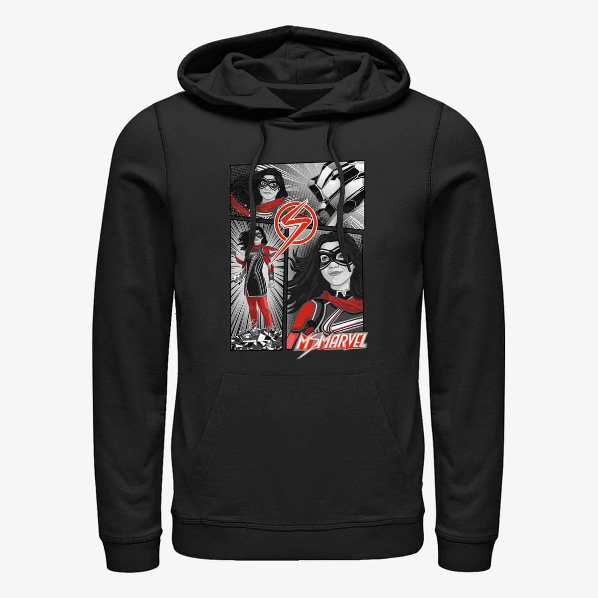 Sweatshirts Merch Ms. Marvel - Ms. Marvel Panel Unisex Hoodie Black