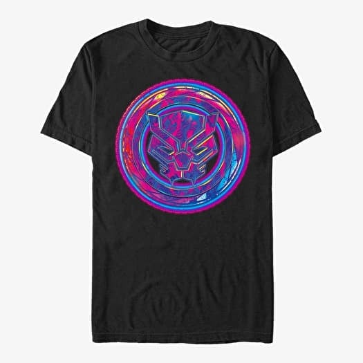T-shirt Merch Marvel Avengers Classic - Neon Shield Unisex T-Shirt Black