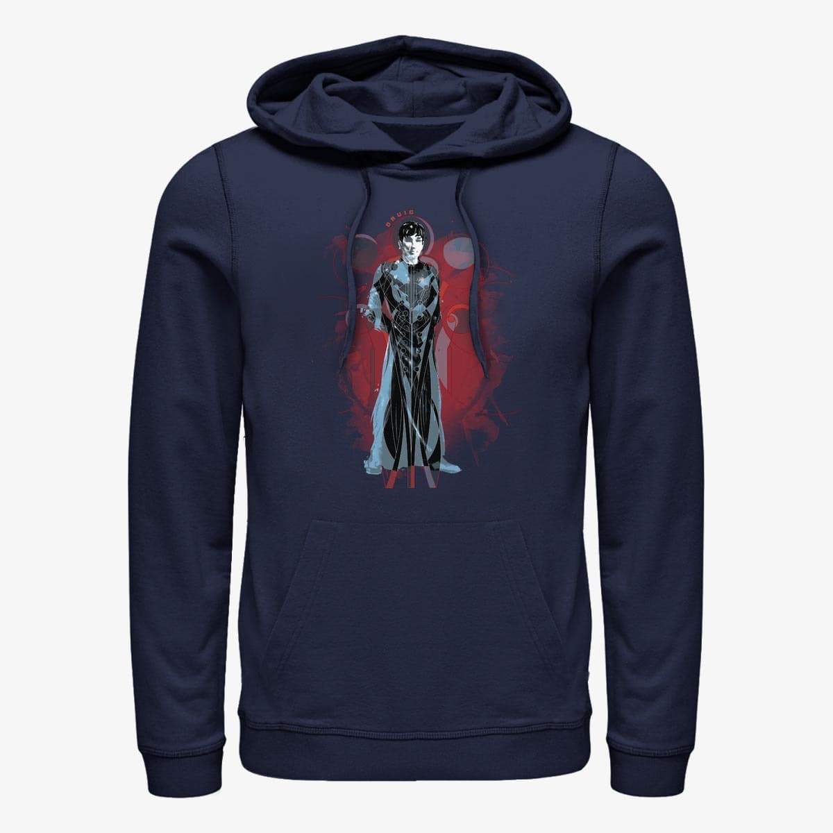 Sweatshirts Merch Marvel The Eternals - Druig Orange Unisex Hoodie Navy Blue