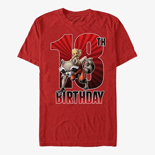 T-shirt Merch Marvel Avengers Classic - Groot 18th Bday Unisex T-Shirt Red