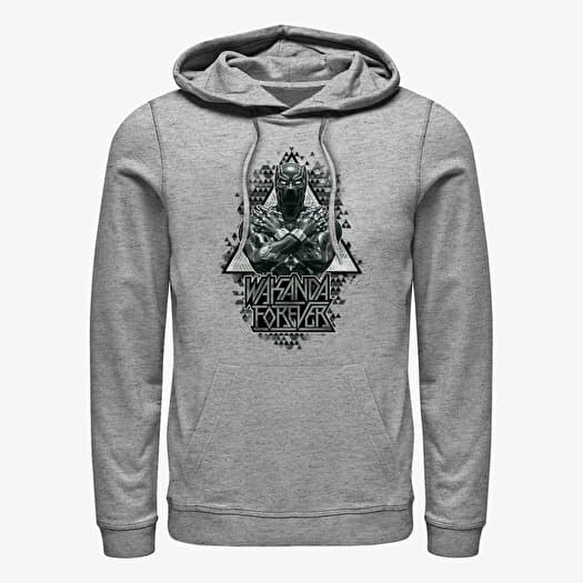 Mikina Merch Marvel Avengers Classic - Panther Triangles Unisex Hoodie Heather Grey