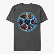 Merch Marvel Avengers: Endgame - Circle Heroes Unisex T-Shirt Dark Heather Grey