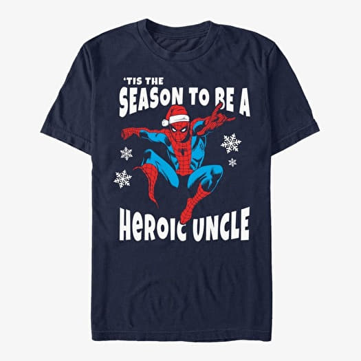 T-särk Merch Marvel Spider-Man Classic - Heroic Uncle Unisex T-Shirt Navy Blue