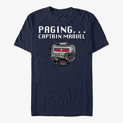 T-shirt Merch Captain Marvel: Movie - Universal Pager Unisex T-Shirt Navy Blue