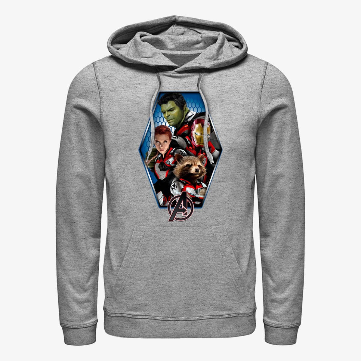 Hættetrøjer og sweatshirts Merch Marvel Avengers: Endgame - Hexagon Avenged Unisex Hoodie Heather Grey