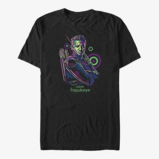 T-shirt Merch Marvel Hawkeye - Colorful Hawkeye Unisex T-Shirt Black
