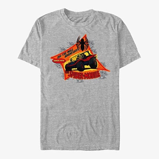 T-shirt Merch Marvel Spider-Man Classic - Spider-Mobile Adventures Unisex T-Shirt Heather Grey