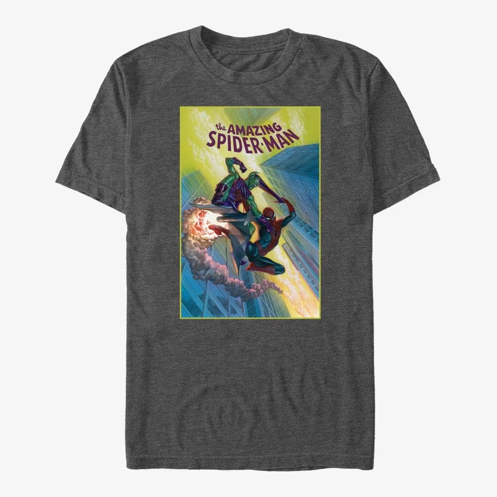 Camisetas Merch Marvel X-Men - XMEN 70'S IRON ON Unisex T-Shirt Dark Heather Grey