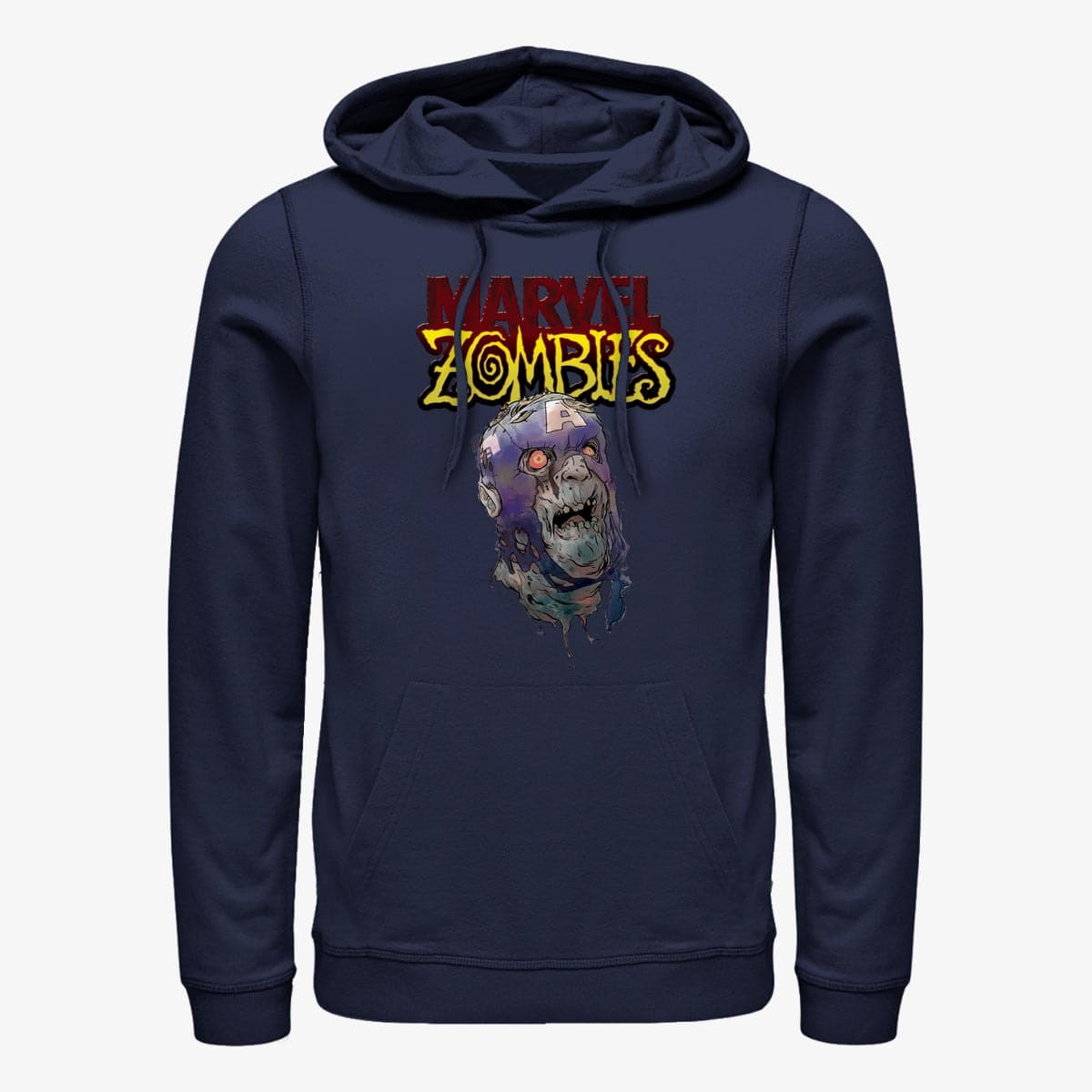 Hoodies and sweatshirts Merch Marvel Head of Cap Unisex Hoodie Navy Blue Queens