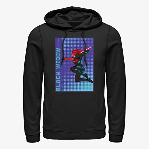 Sweatshirt Merch Marvel Avengers Classic - Halftone Widow Unisex Hoodie Black