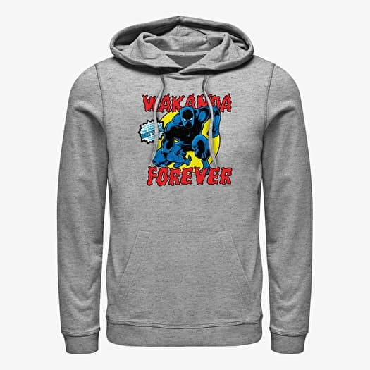 Mikina Merch Marvel Avengers Classic - Panther Battles Unisex Hoodie Heather Grey