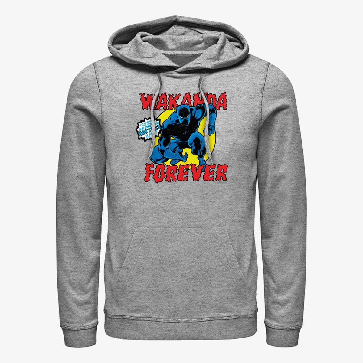 Kapuutsikud ja kampsunid Merch Marvel Avengers Classic - Panther Battles Unisex Hoodie Heather Grey