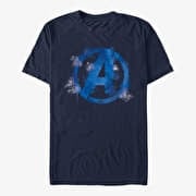 Merch Marvel Avengers: Endgame - Avengers Spray Logo Unisex T-Shirt Navy Blue