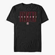 Merch Marvel Avengers - Strikethrough Text Unisex T-Shirt Black