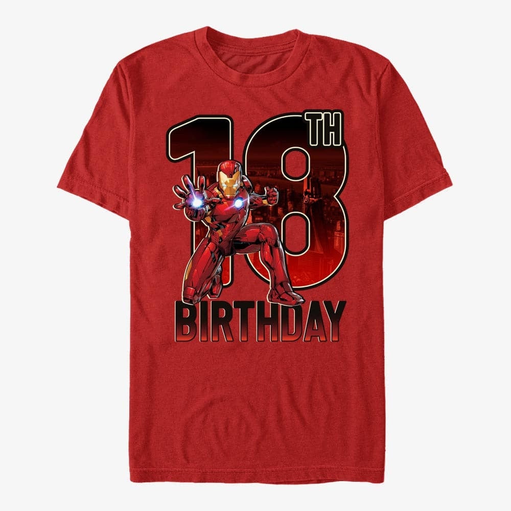 T-shirts Merch Marvel Avengers Classic - Ironman 18th Bday Unisex T-Shirt Red