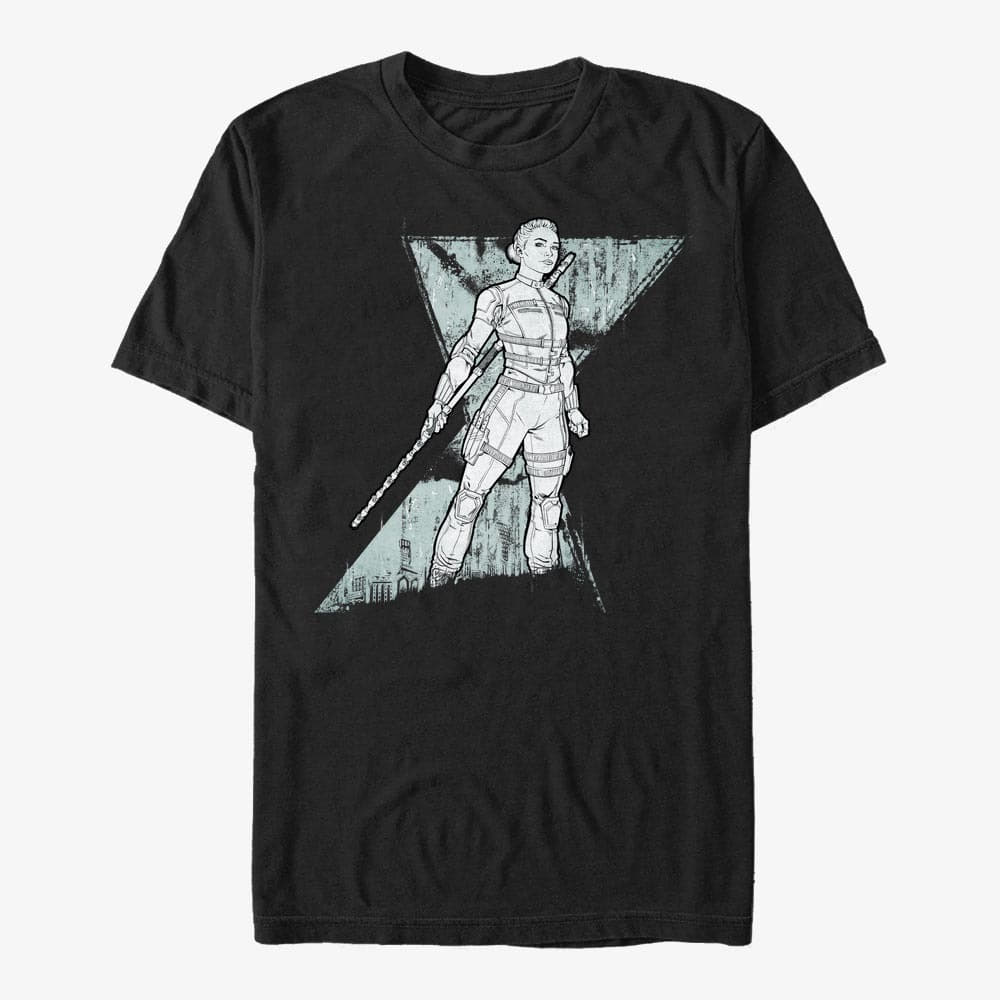 Pólók Merch Marvel Black Widow: Movie - Spy Yelena Unisex T-Shirt Black