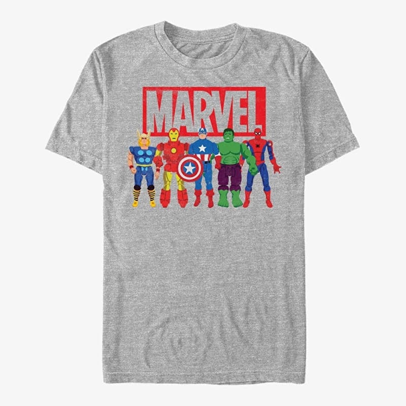 T-shirt Merch Marvel Avengers Classic - Toy Group Unisex T-Shirt Heather Grey