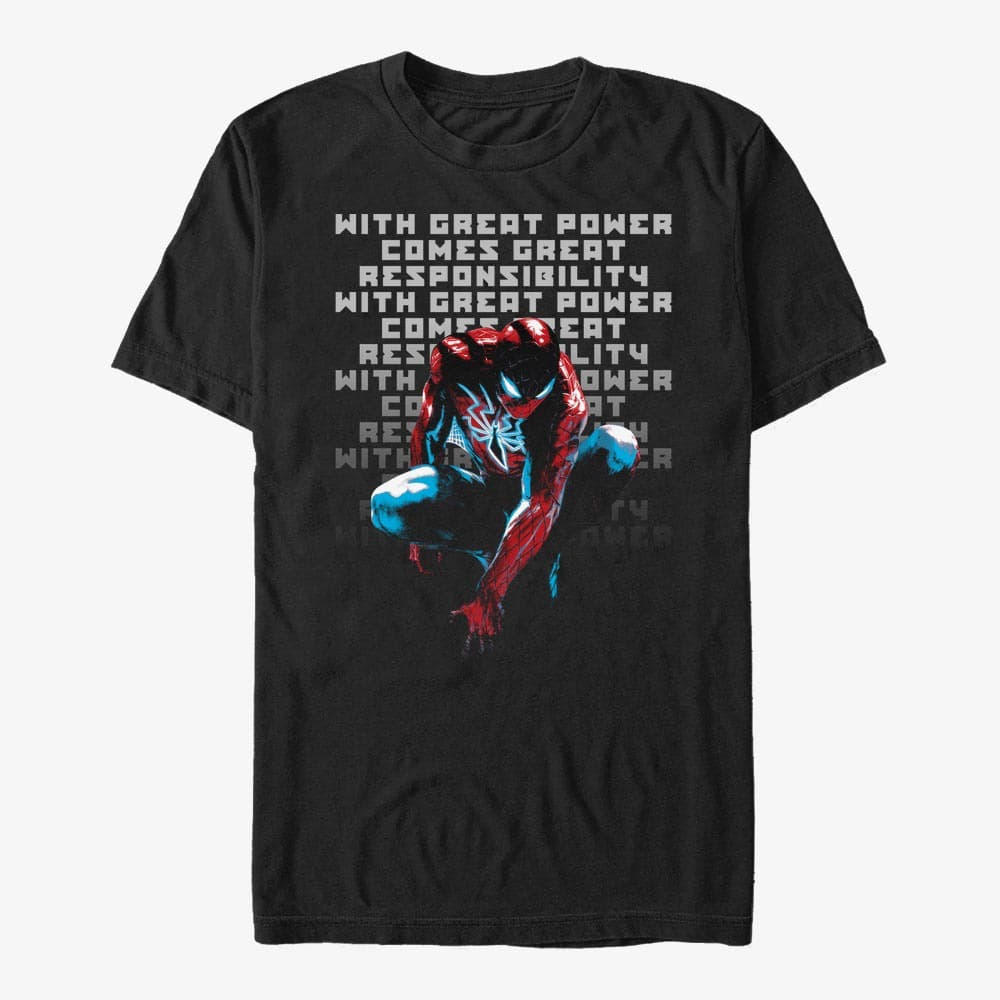 T-shirts Merch Marvel Spider-Man Classic - Responsibility Unisex T-Shirt Black