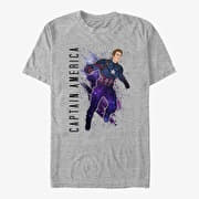 Merch Marvel Avengers: Endgame - Captain America Painted Unisex T-Shirt Heather Grey