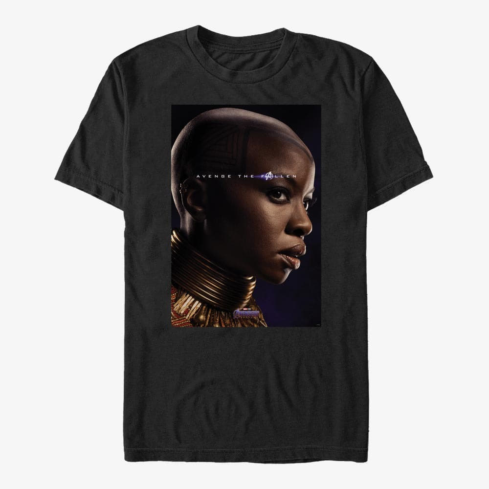 Trička Merch Marvel Avengers: Endgame - Okoye Avenge Unisex T-Shirt Black