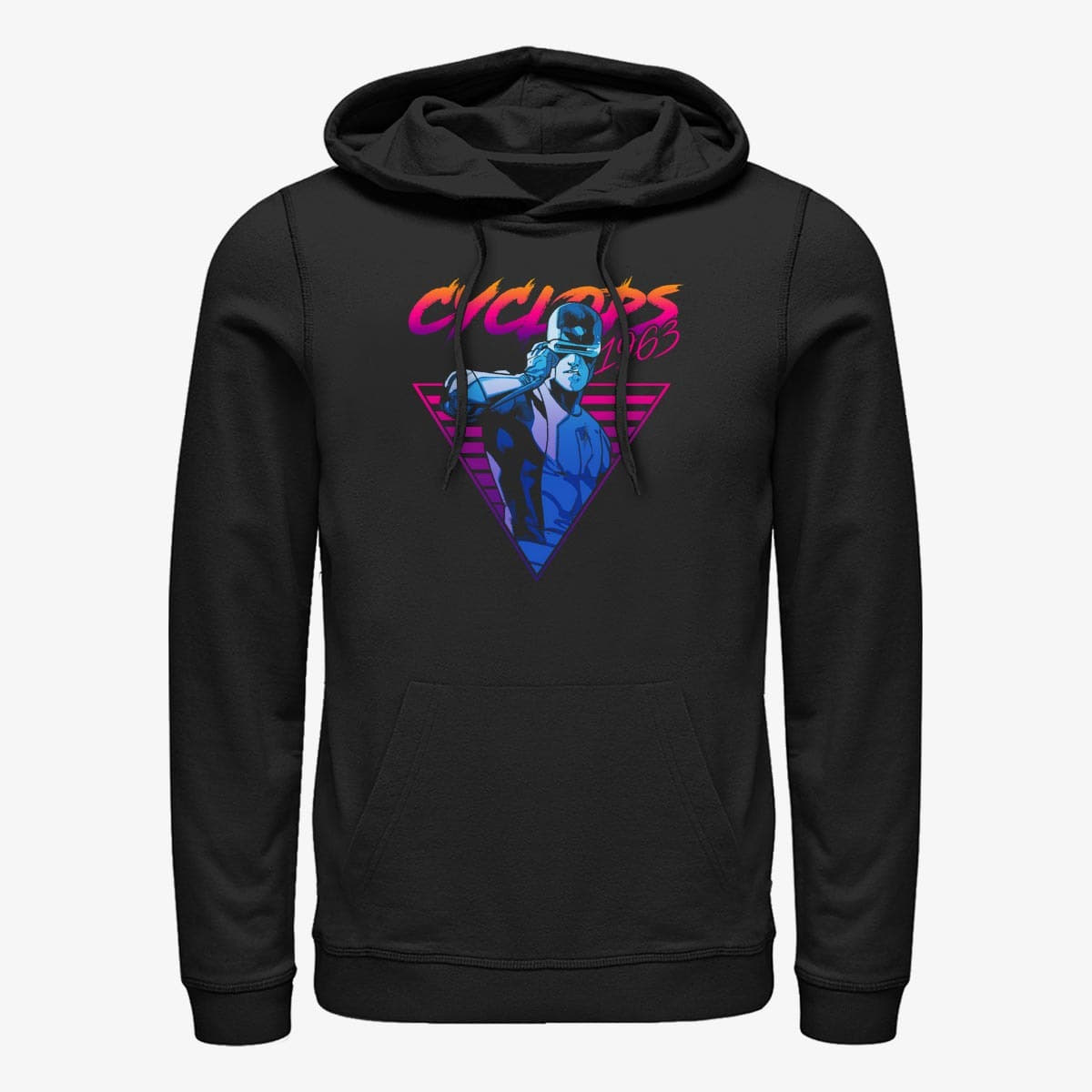 Mikiny Merch Marvel X-Men - Neon Cyclops Unisex Hoodie Black