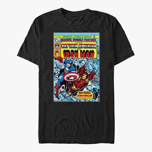 T-shirt Merch Marvel Avengers Classic - Cap & Iron man Unisex T-Shirt Black