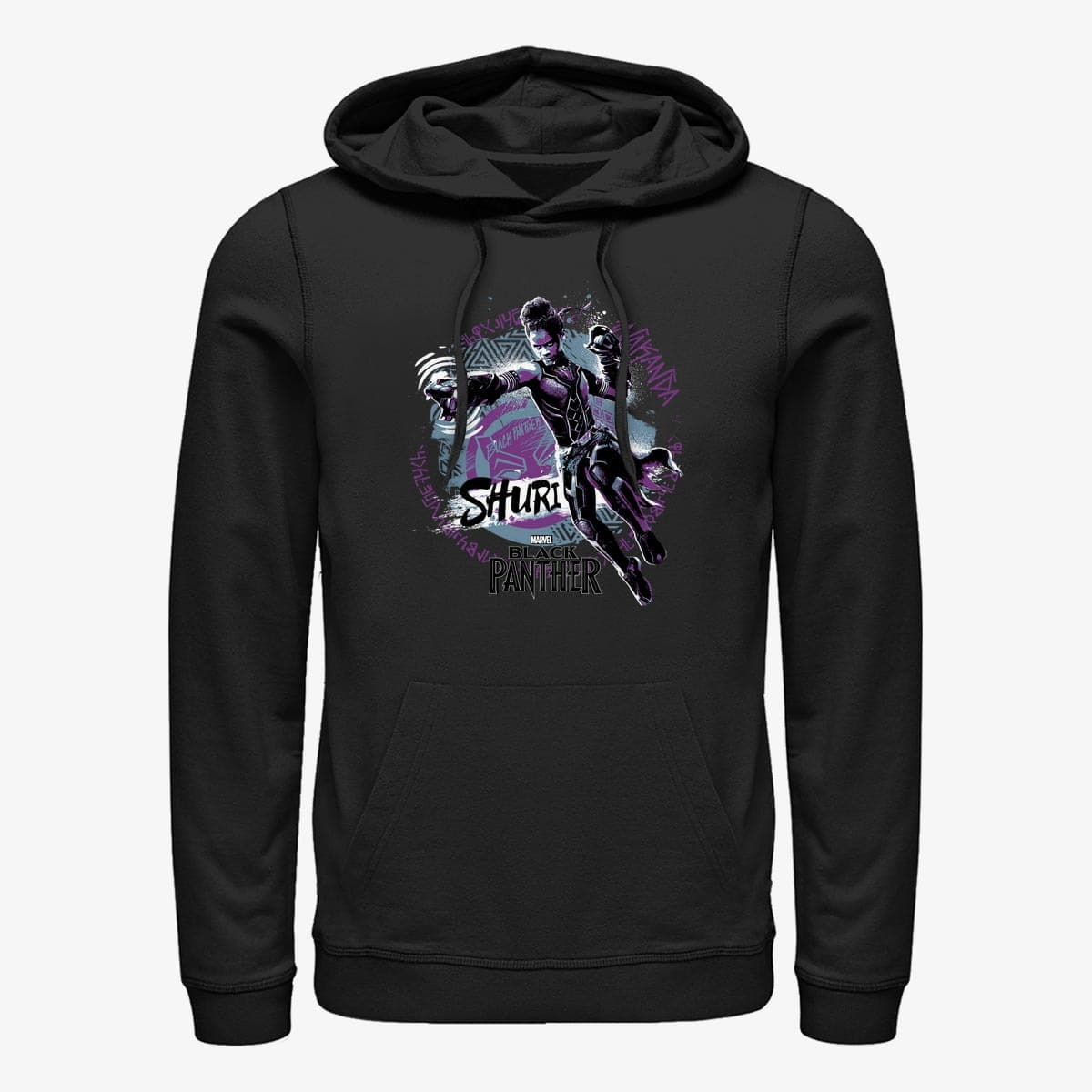 Felpe Merch Marvel Black Panther - Shuri Jump Night Unisex Hoodie Black